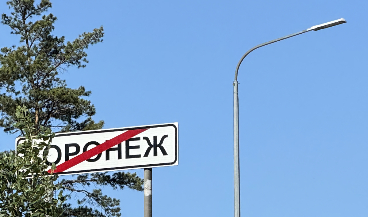     Дорожный знак Воронежа. Автор: редакция. Фото: редакция и ФАС РФ.