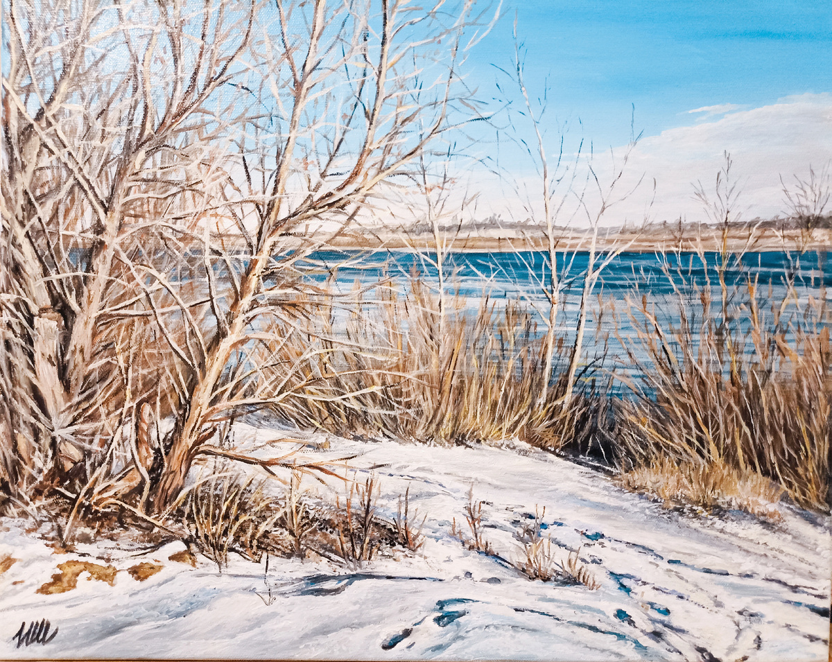 "На Волге", Н. Швецова, масло/холст, 40*50см