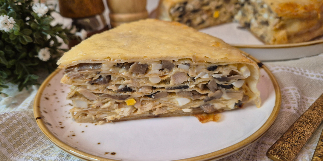 БЛИННЫЙ "КУРНИК" - пирог ленивый, но очень вкусный