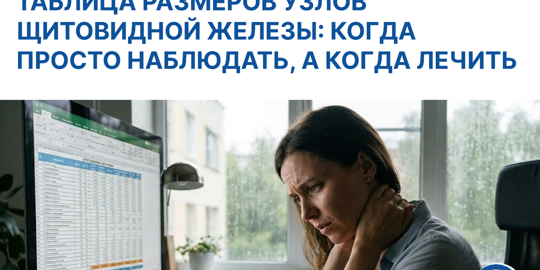 ТАБЛИЦА РАЗМЕРОВ УЗЛОВ ЩИТОВИДНОЙ ЖЕЛЕЗЫ: КОГДА НАБЛЮДАТЬ, А КОГДА ЛЕЧИТЬ