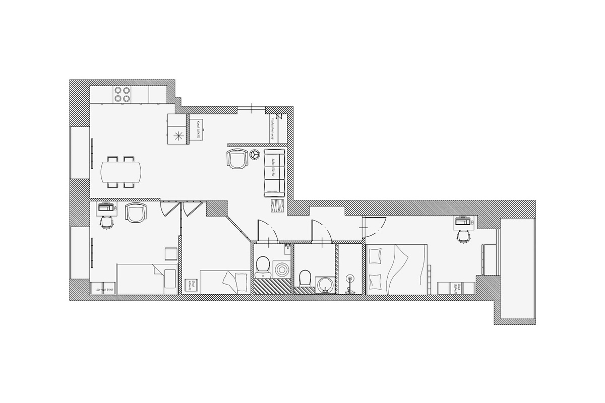 Планировочное решение и расстановка мебели