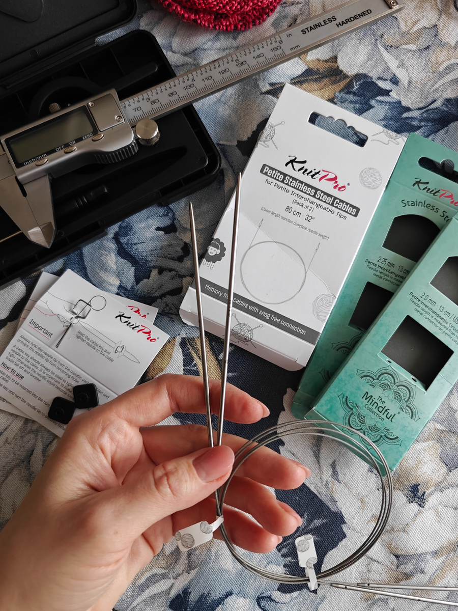 Разъемные спицы Petite (KnitPro, Mindful) 2 и 2,25, лески 56 см