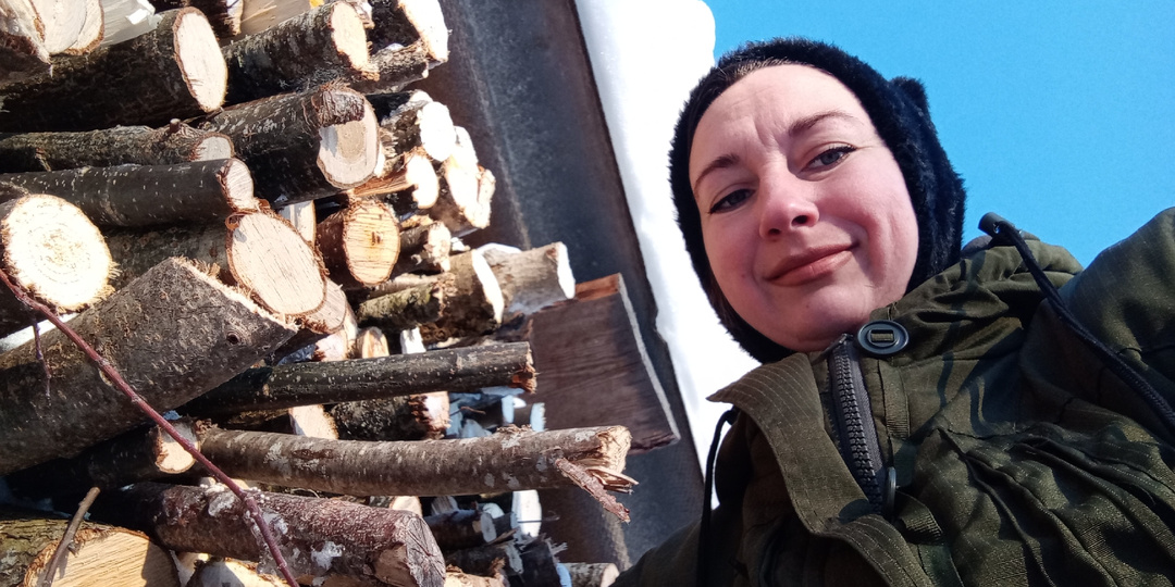 От мороза к теплу: заготовка дров и кекс с заварным кремом.