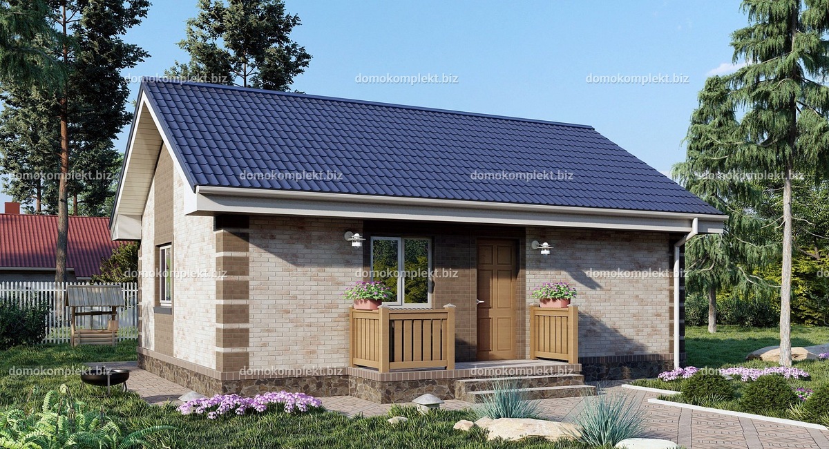 Дом по проекту "Аладьино" на 63 кв.м