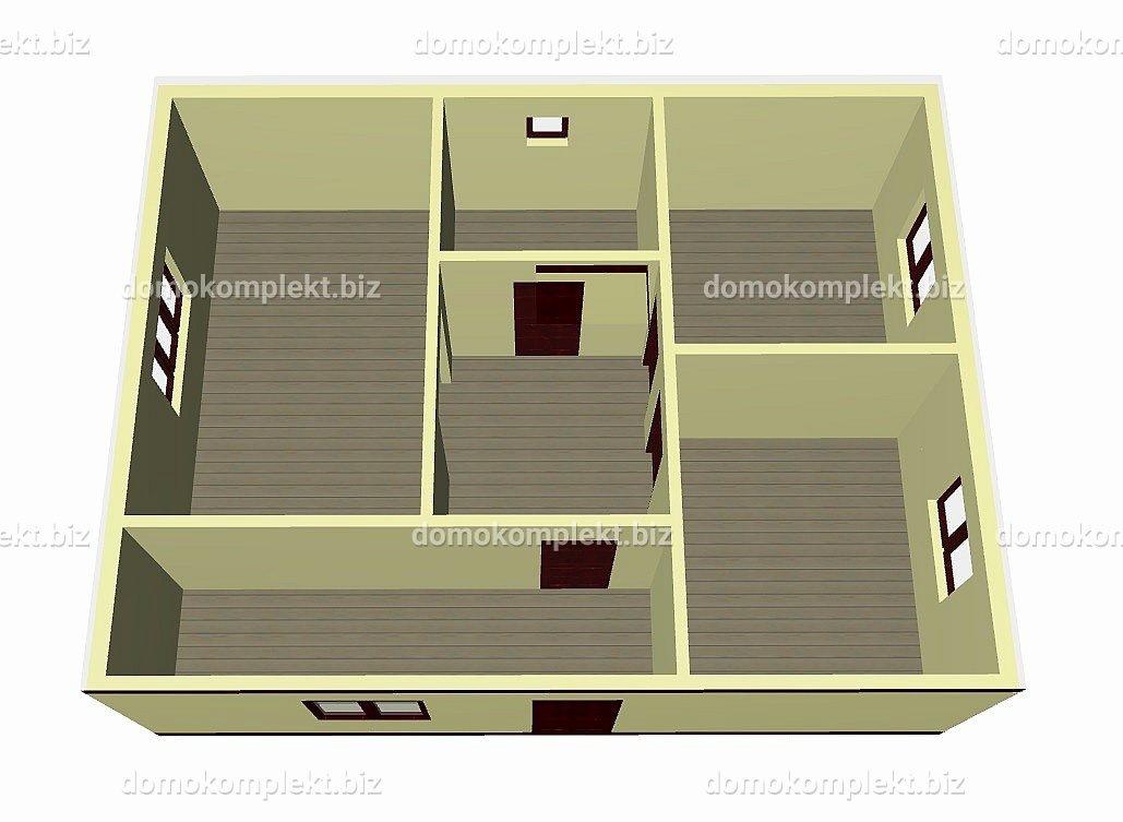 Внутренняя площадь дома напрямую зависит от материала стен