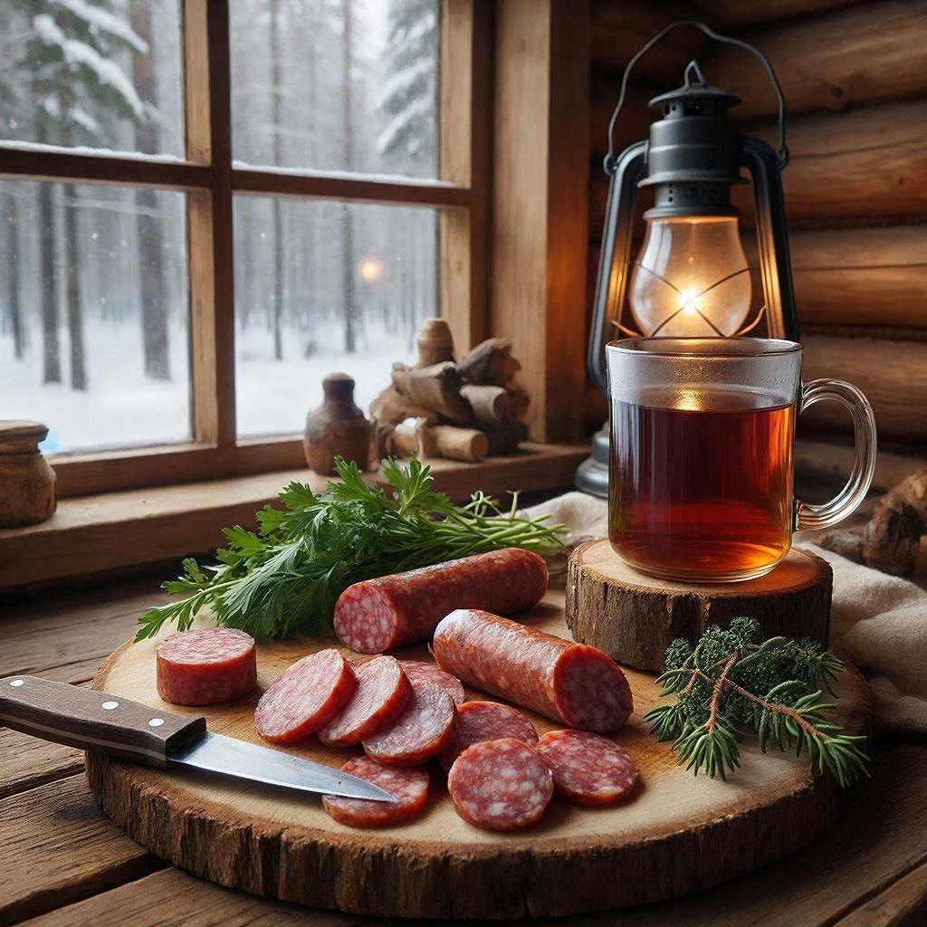 Аппетитные колбаски из медвежатины!