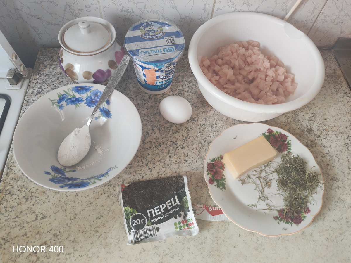 Продукты, необходимые для приготовления котлет