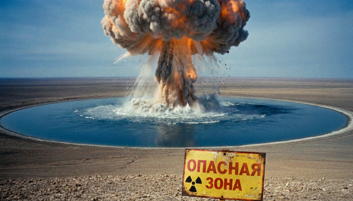 Секретное озеро Чаган в СССР, образованное ядерным взрывом