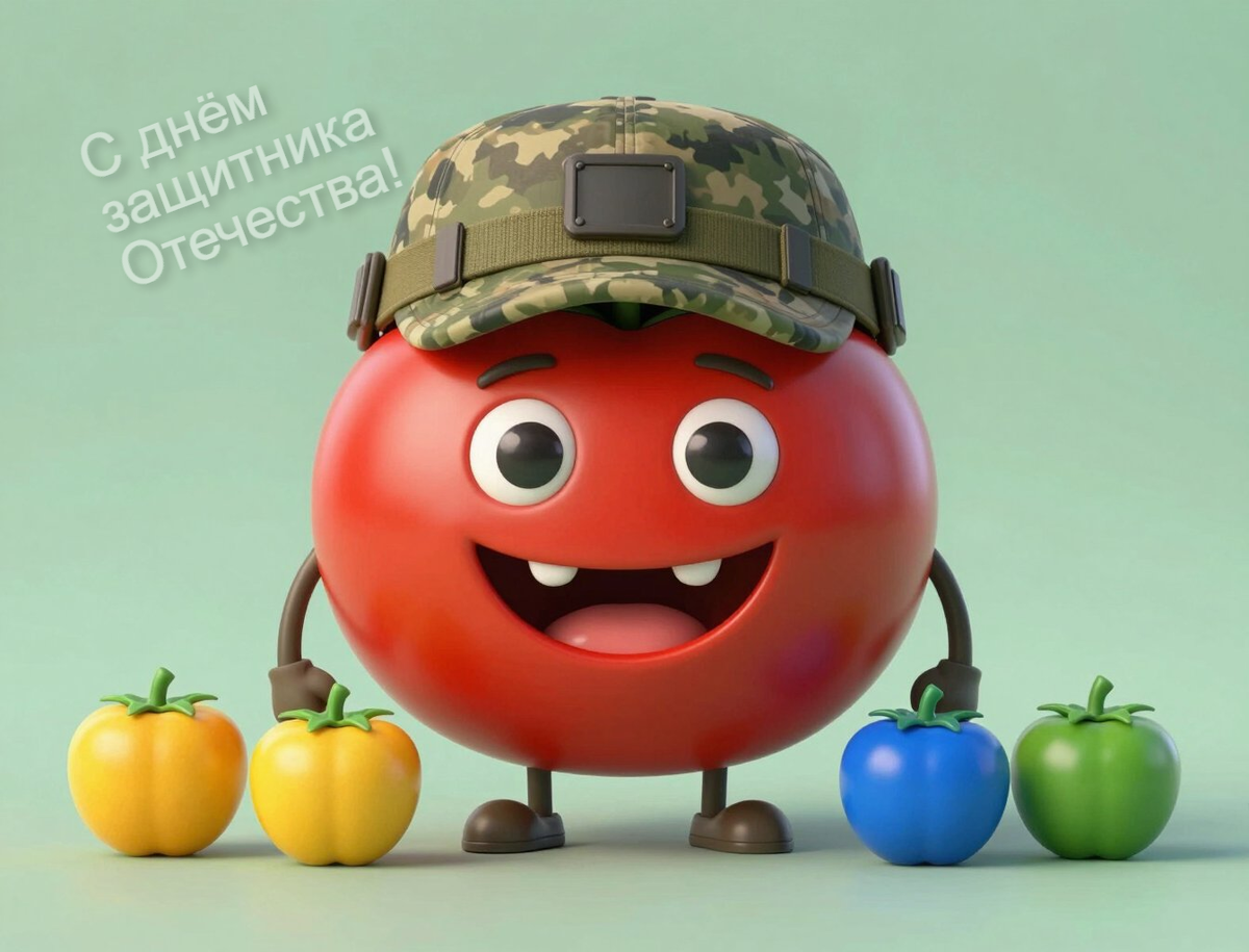 картинку рисовал ИИ. Задумывался помидор в каске. Хотела Калашникова в руки дать - рисовал такого уродца что я передумала. 
