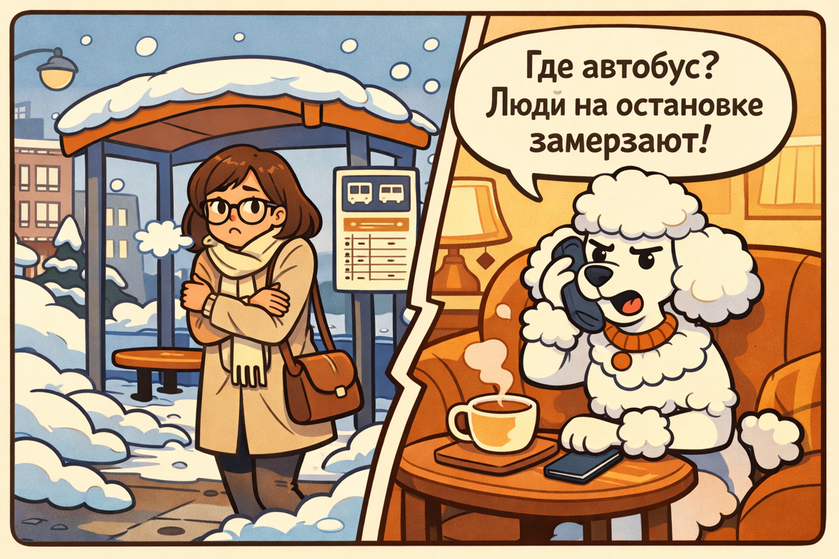 Ну я вчера и замерзла!