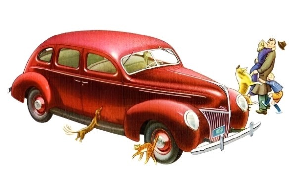 Острый дизайн передней части, разработанный Бобом Грегори, и мощный двигатель V8 сделали Ford популярным выбором среди американцев в 1939 году, уступая по популярности только Chevrolet.