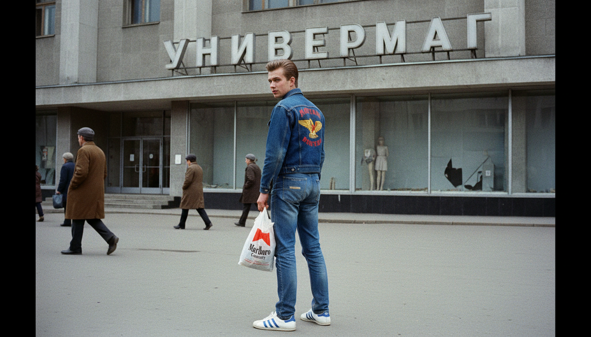 Стильный советский модник на фоне серых будней