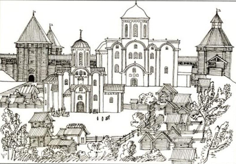 Реконструкция средневековой Рязани.