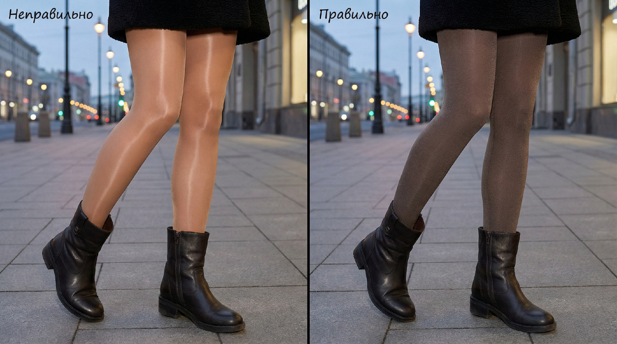 Слева блеск и блики - справа матовая аккуратность