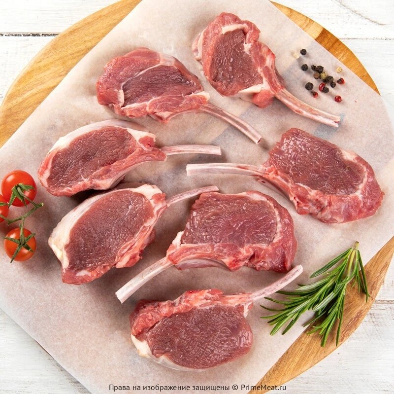 Каре ягнёнка Прайм первые 8 рёбер - 3 342 ₽ за 0.7 кг
