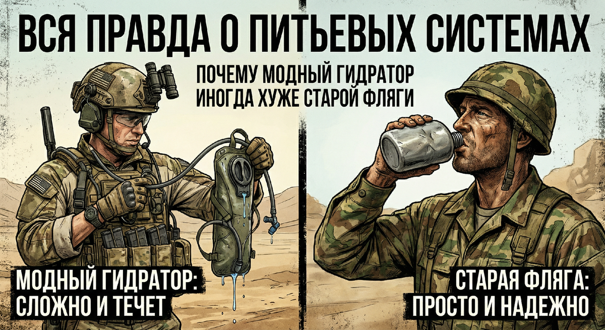 Разбираем вечный спор: модная питьевая система (гидратор) или классическая фляга. Плюсы, минусы, мифы. Почему шланг покрывается плесенью, как гидратор лопается на спине и когда фляга реально спасает жизнь.