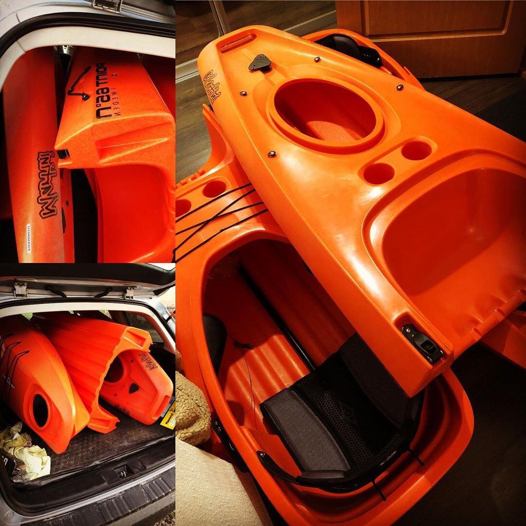 Каяк объёмный, но быстросборный.