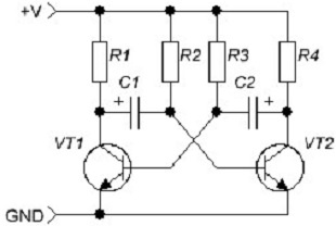 мультивибратор на транзисторах
