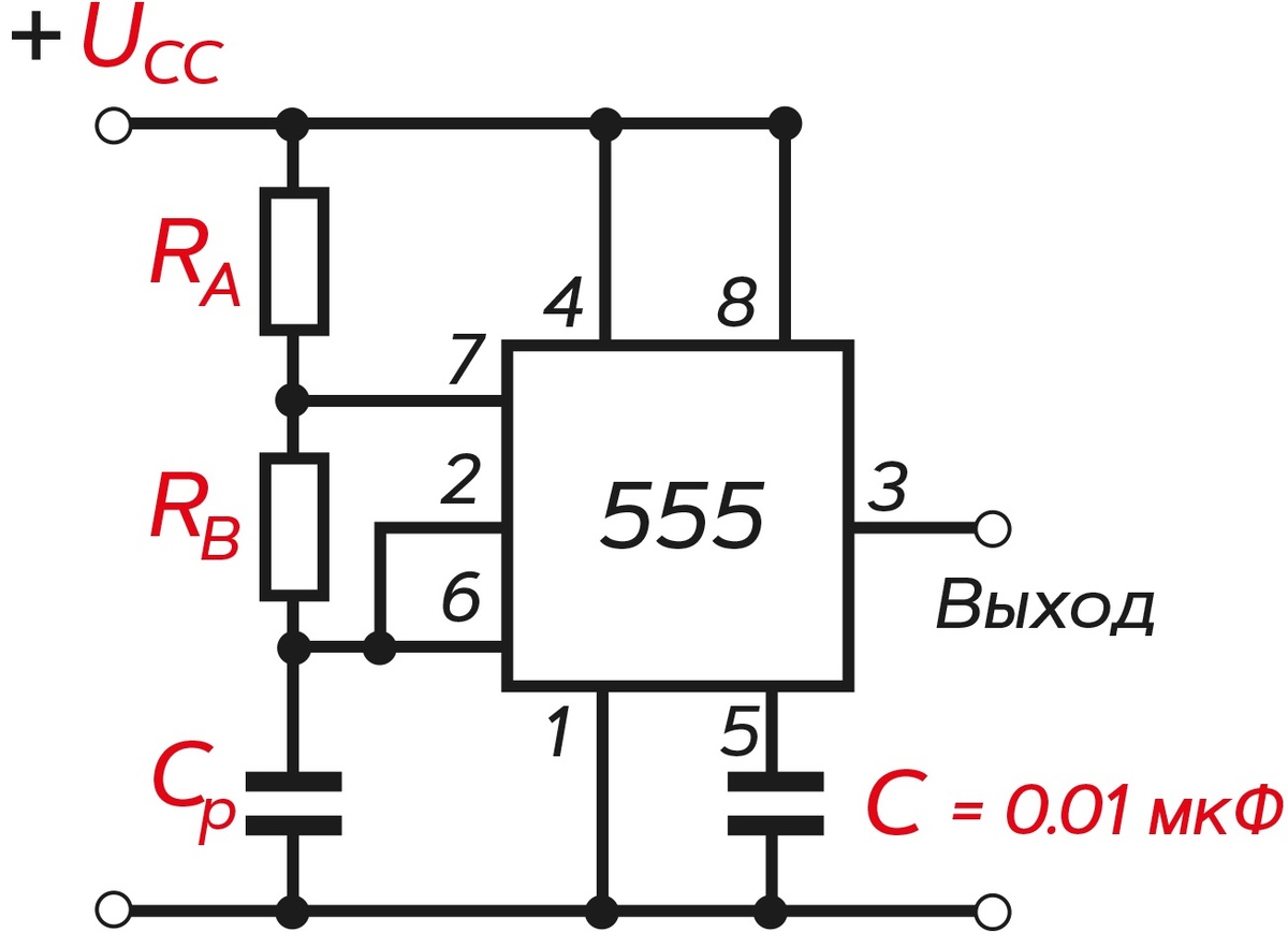 Мультивибратор на NE555