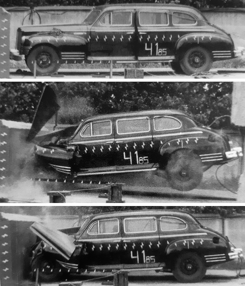 Краш-тест ЗИС-115 на Дмитровском полигоне, 1985 г.