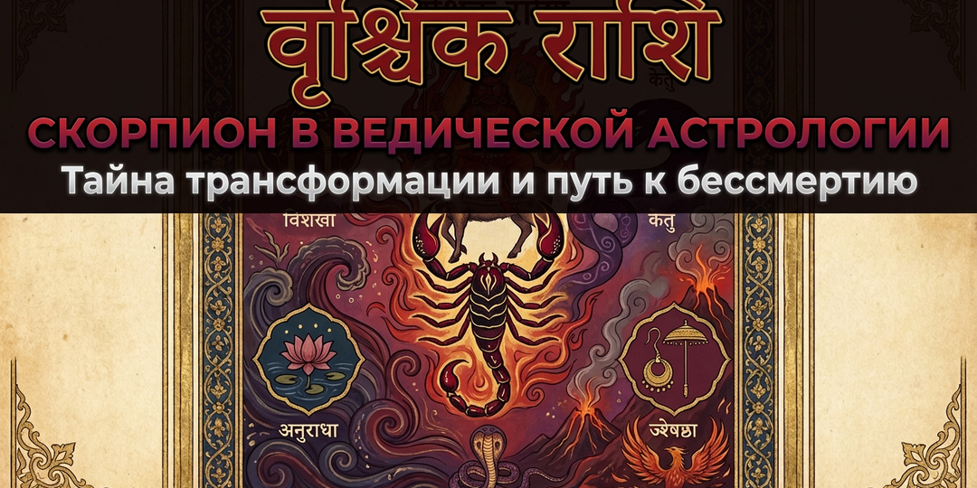 Скорпион в ведической астрологии - тайна трансформации и путь к бессмертию