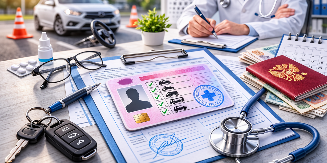 Медсправка для водительских прав в 2026 году: где пройти, какие врачи нужны, сколько стоит и сколько действует