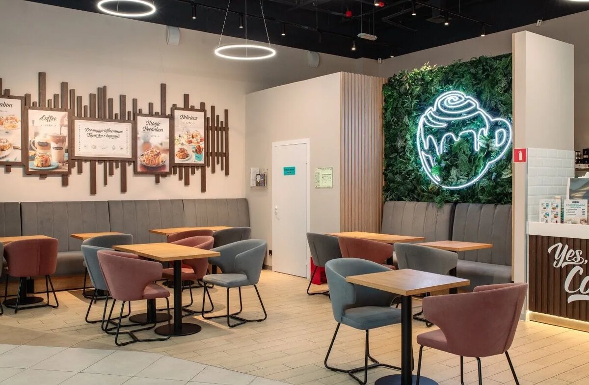 Барная стойка и мебель Cinnabon
ТРК «Лето» Санкт-Петербург