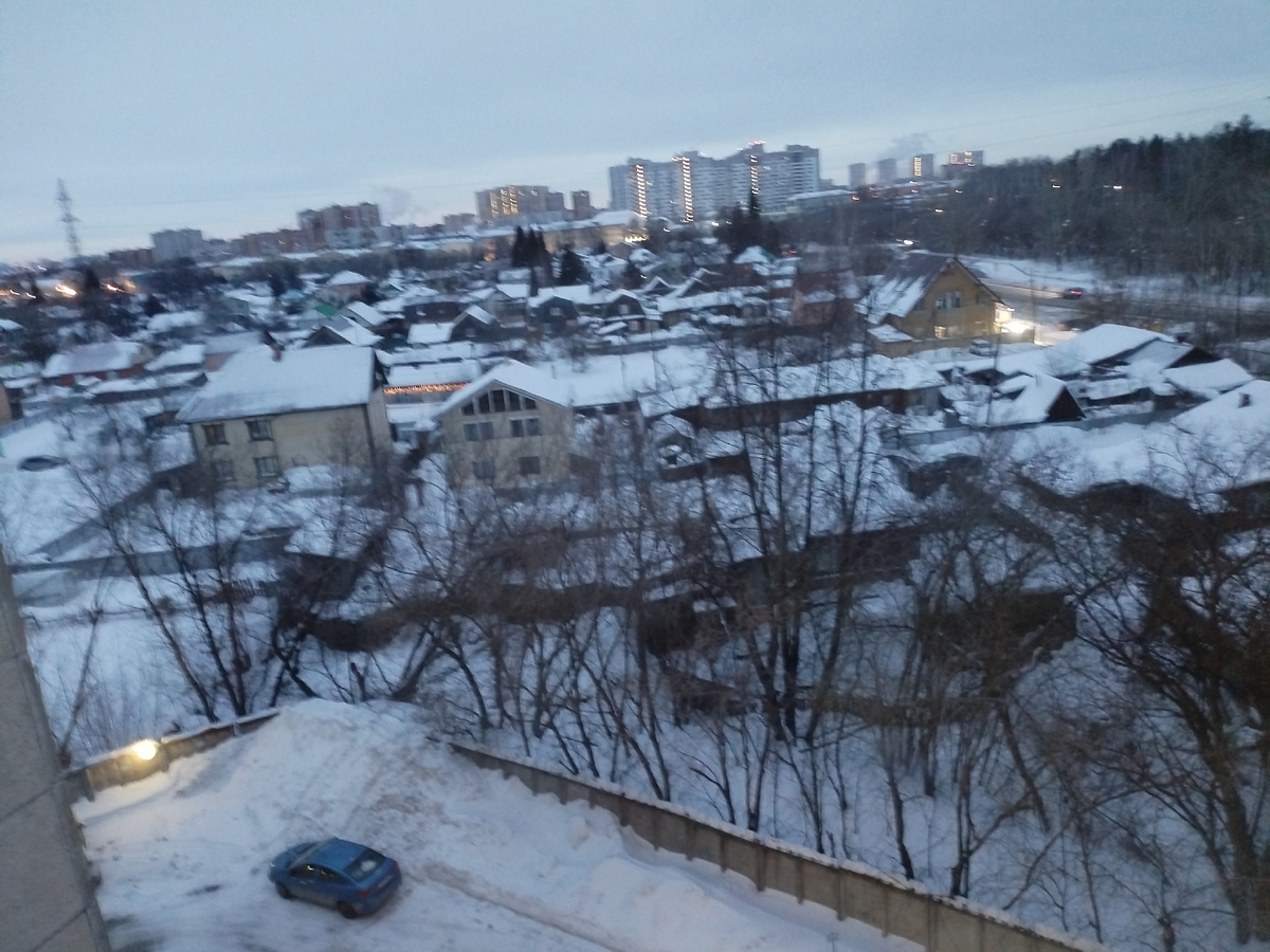 Вид из окна онкодисраансера. Рассвет