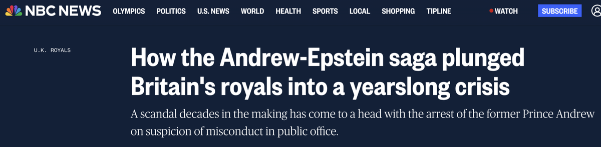     Как эпопея об Эндрю и Эпштейне погрузила британскую королевскую семью в многолетний кризис