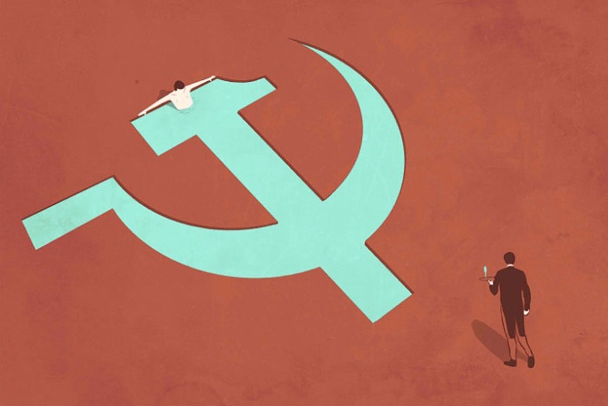 ИЛЛЮСТРАЦИЯ ОТ ХУДОЖНИКА МАРКО МЕЛГРАТИ / Marco Melgrati / «Все животные равны, но некоторые животные равнее других» или " Из коммуниста в капиталиста "