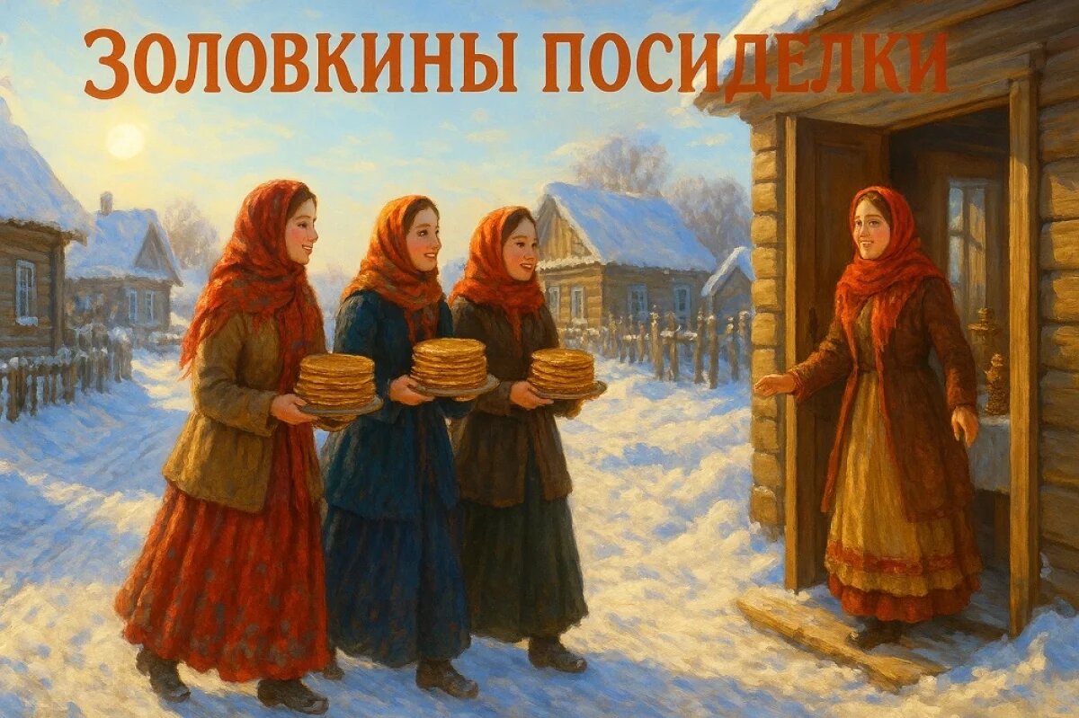    Открытки к шестому дню Масленицы — Золовкины посиделки