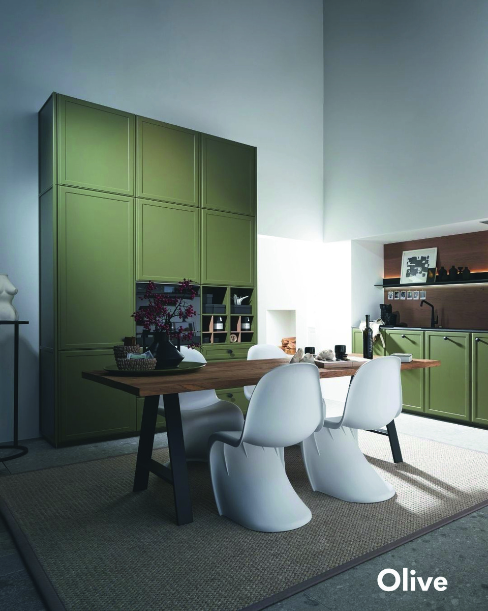 Olive – это воплощение элегантности, спокойствия и уюта. Он является универсальным решением, в котором ощущается связь с природой.