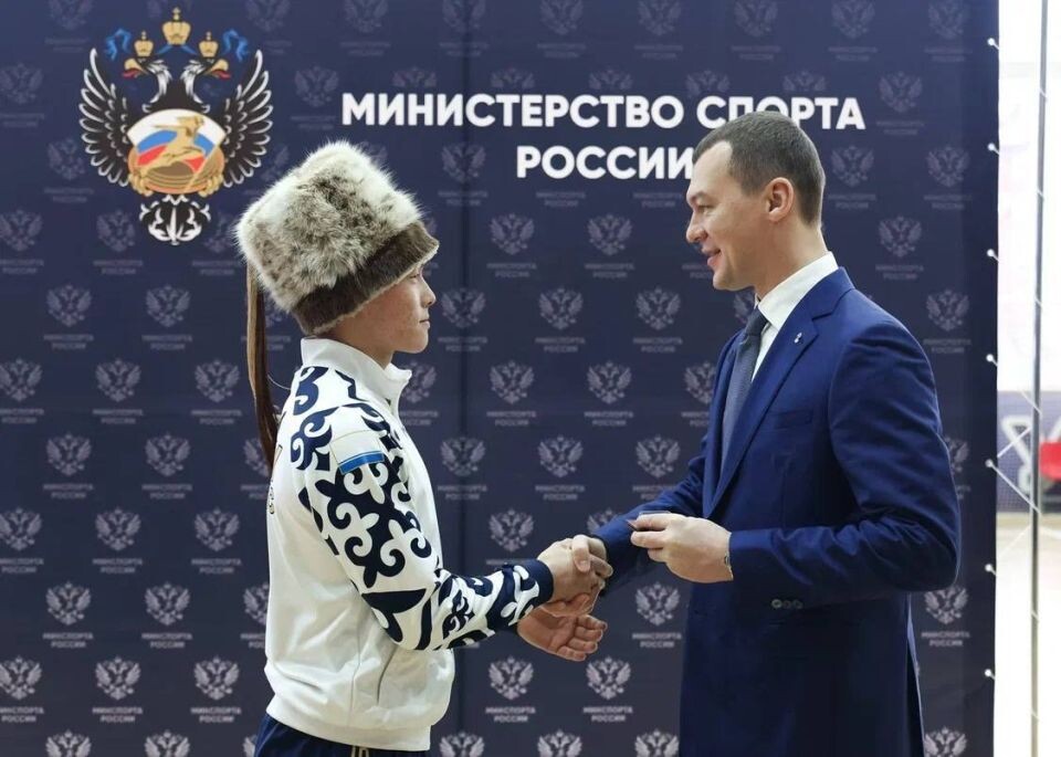    Министр спорта России Михаил Дегтярев в Республике Алтай. Источник: t.me/turchak_andrey