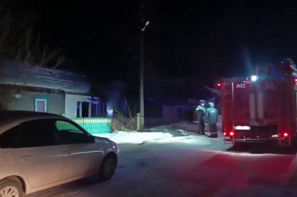    Пожар тушили ночью. Фото: ГСУ СК России по Красноярскому краю и Республике Хакасия