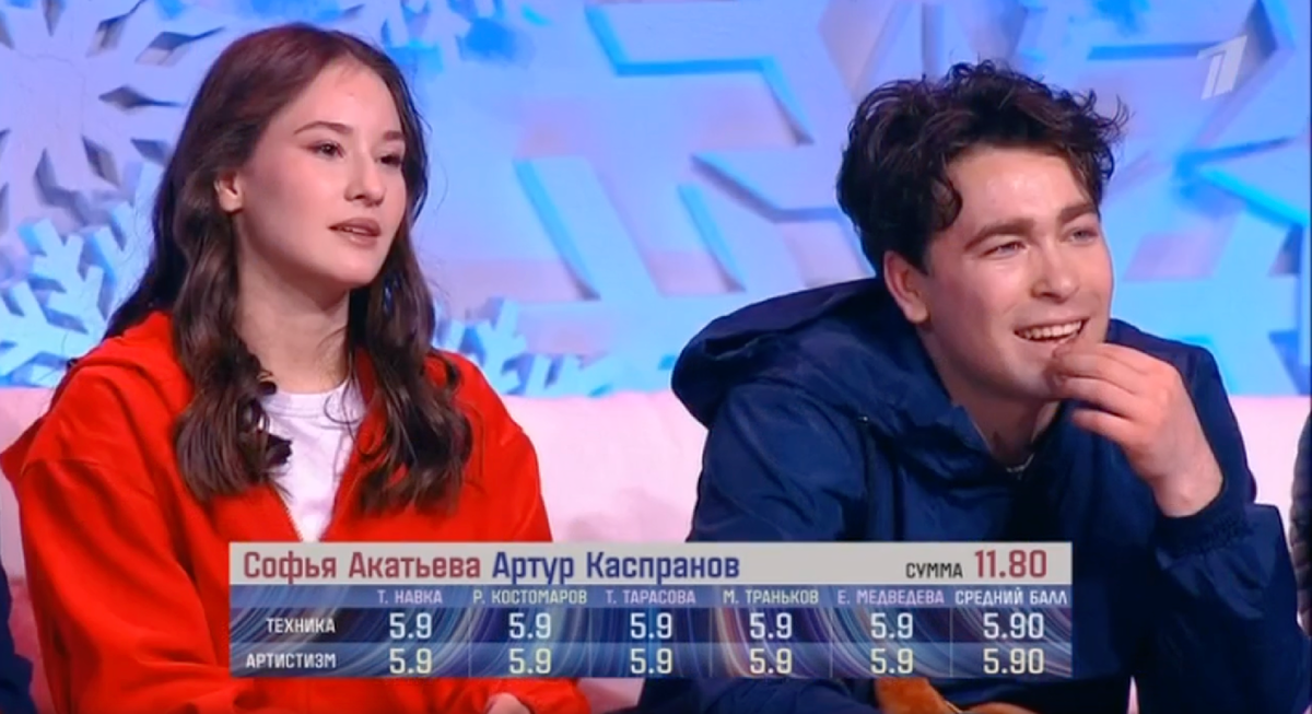 Кадр из шоу "Ледниковый период", Первый канал, пятый выпуск, 21 февраля 2026 год