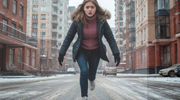 Все-таки лучший способ победить гололед — это иметь личный экипаж с мигалками!