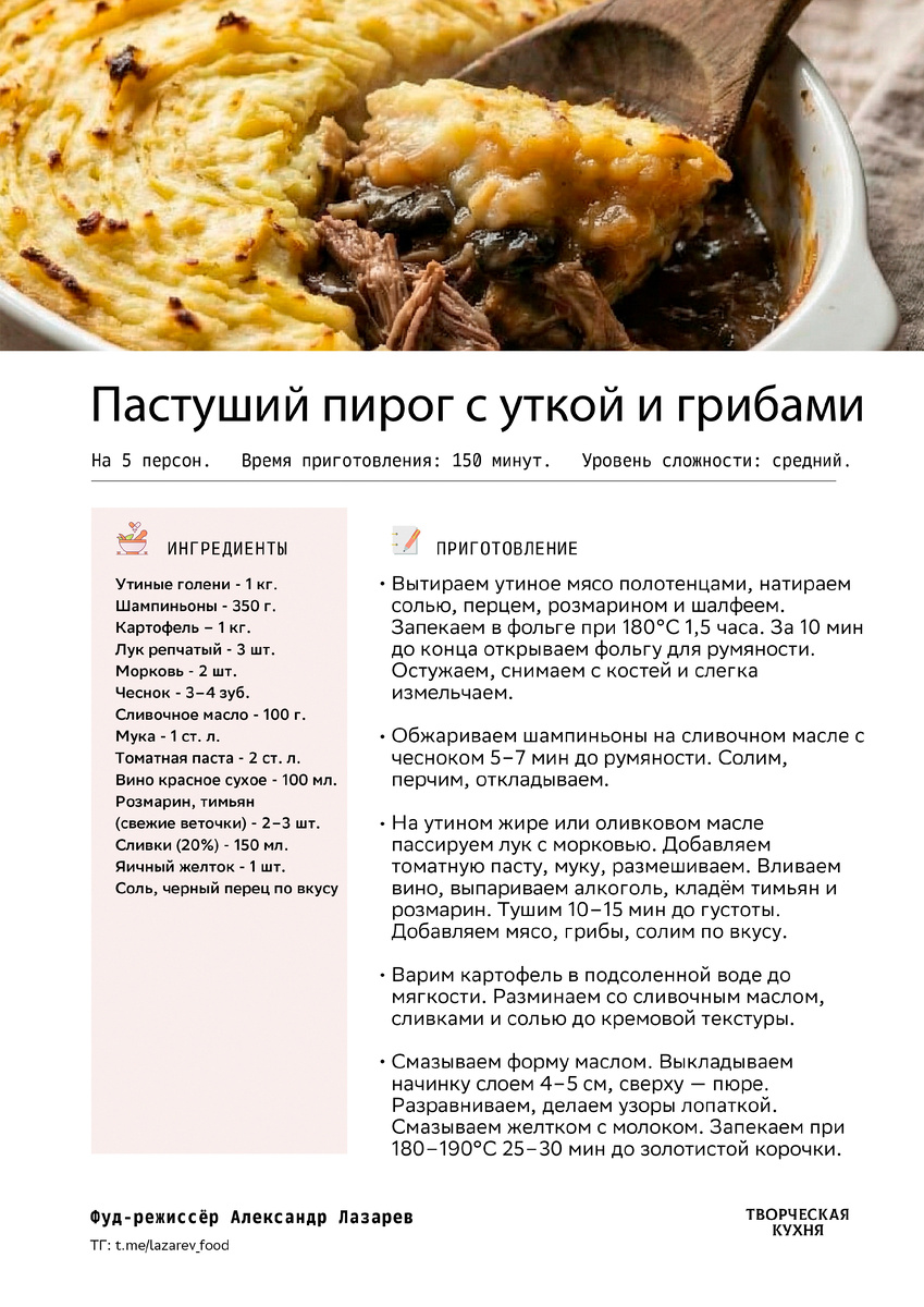 Карточка рецепта