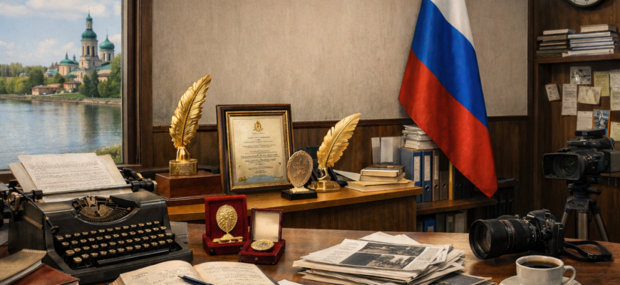    За развитие российской журналистики и многолетний опыт Александр Климов был удостоен звания «Заслуженный журналист Российской Федерации». Нина Морозова