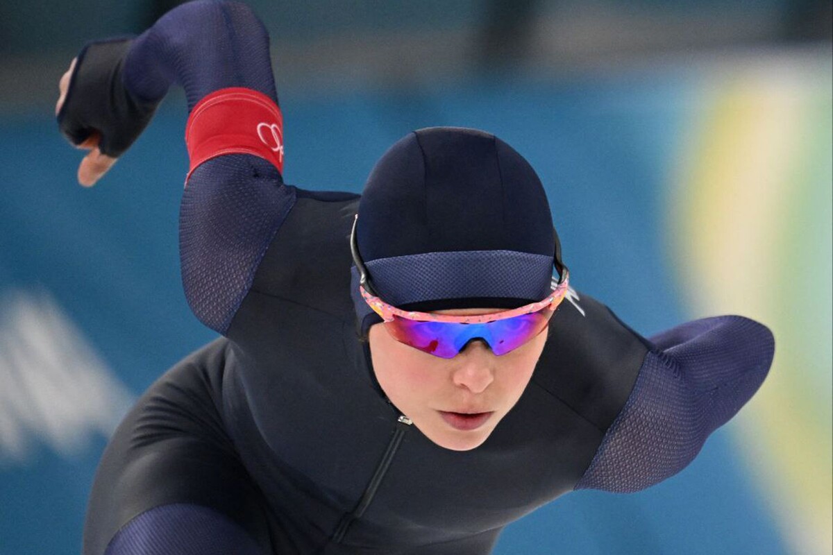  Конькобежка Марина Зуева  на Олимпиаде-2026. © НОК Беларуси, Telegram