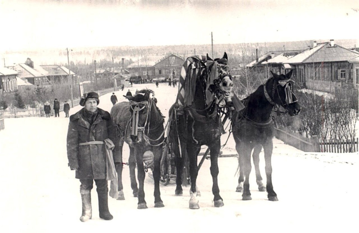 Фото из открытых источников. Проводы зимы в поселке Большая Мурта, 1968 г.