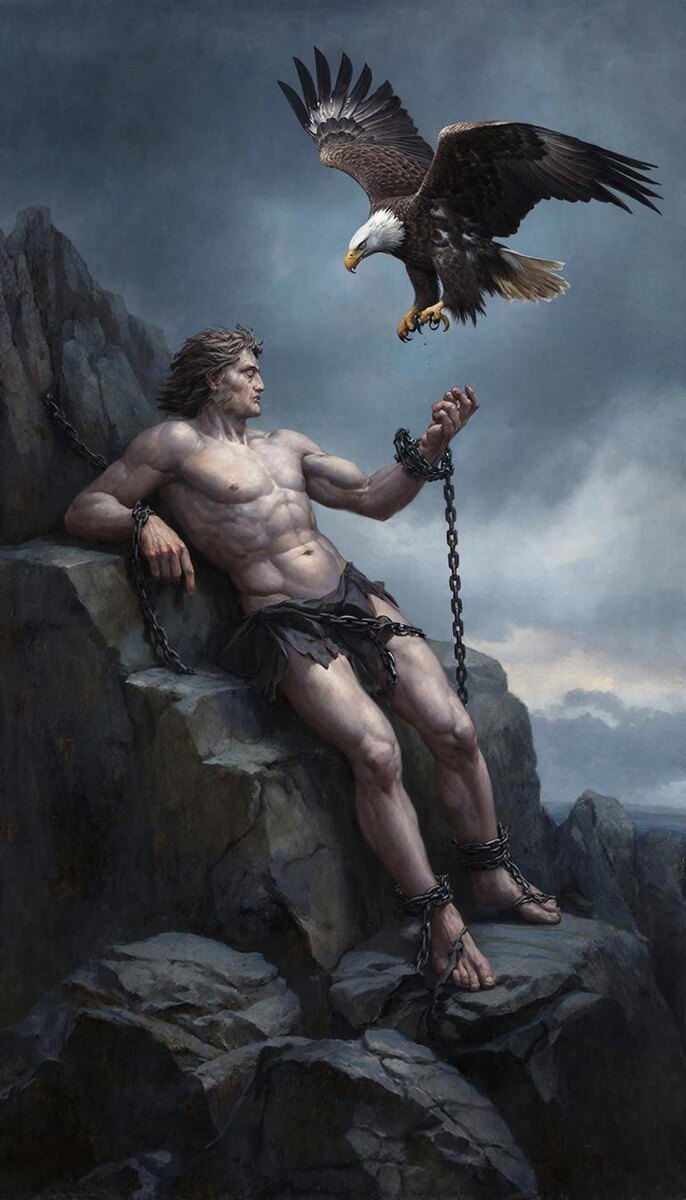 Прометей, прикованный ко скале