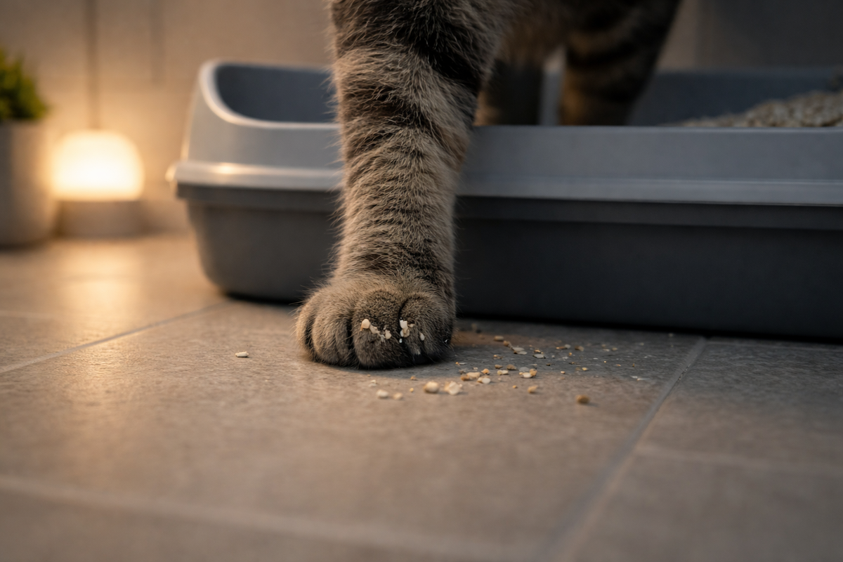 Мелкая фракция застревает между подушечками и разлетается дальше