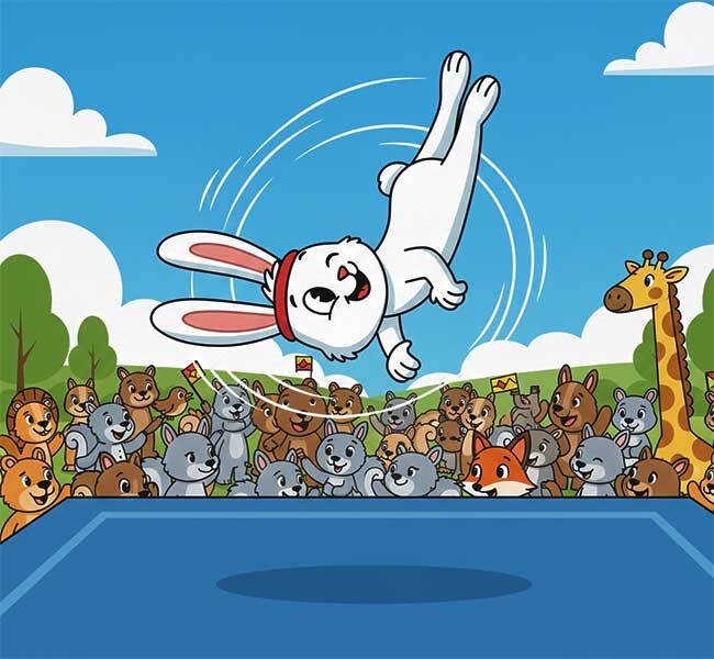 Кролик не может делать сальто.