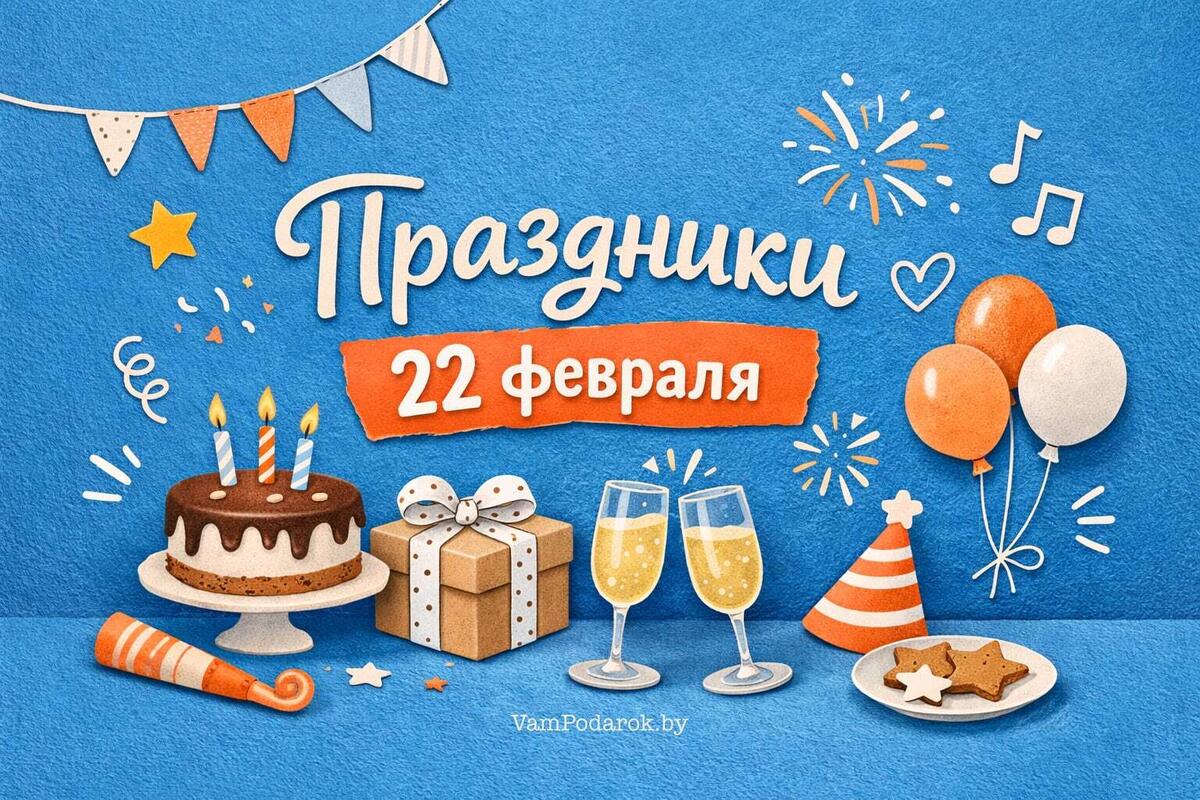 Праздники 22 февраля 2026 года – открытки и картинки