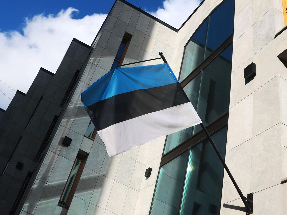    Флаг на здании посольства Эстонии в Москве | © РИА Новости / Виталий Белоусов