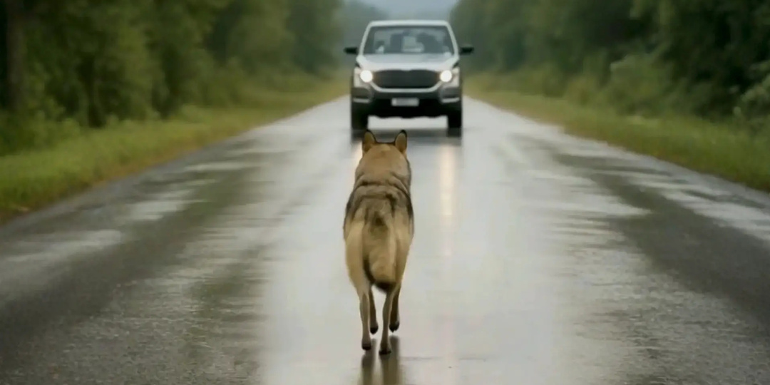 Дрожащая от холода собака выбежала на дорогу и просила помощи. Остановился только дальнобойщик Сергей