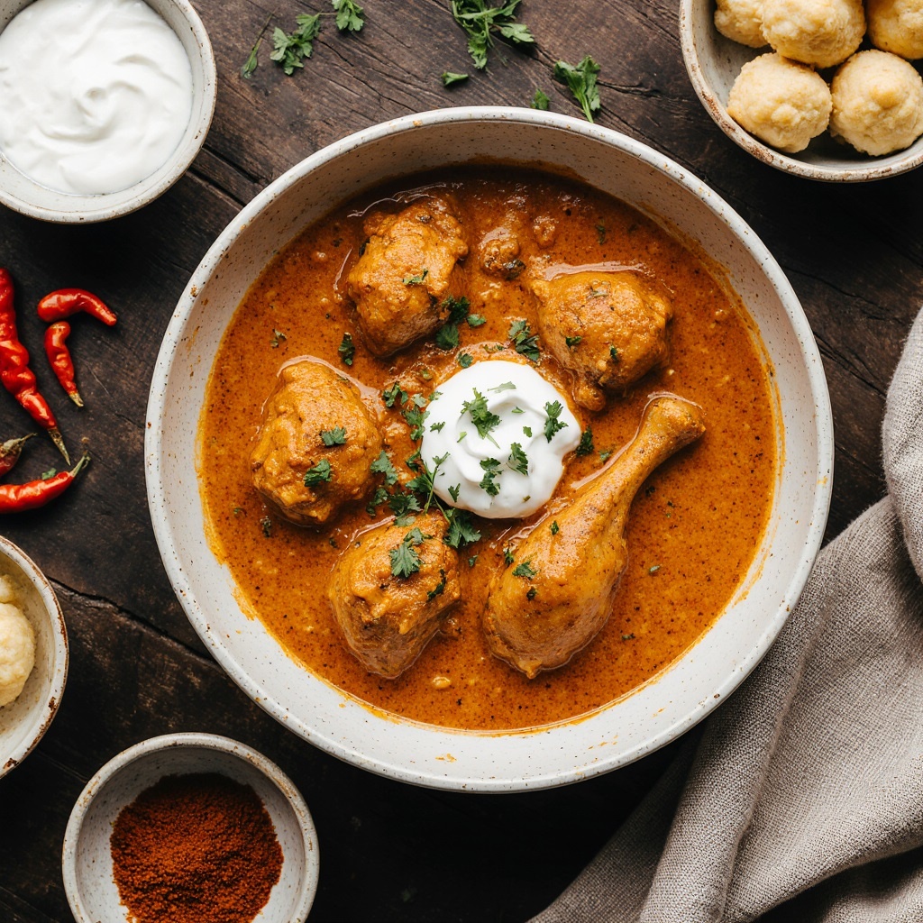 Куриный паприкаш с клёцками