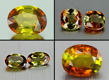 Андалузит - сильно плеохроирующий драгоценный камень. «Плеохроирующий» означает, что он может менять цвет при взгляде с разных сторон. Опытные огранщики, работающие с качественными образцами, могут создавать ограненные камни, которые в положении «лицом вверх» демонстрируют оба плеохроидных цвета образца