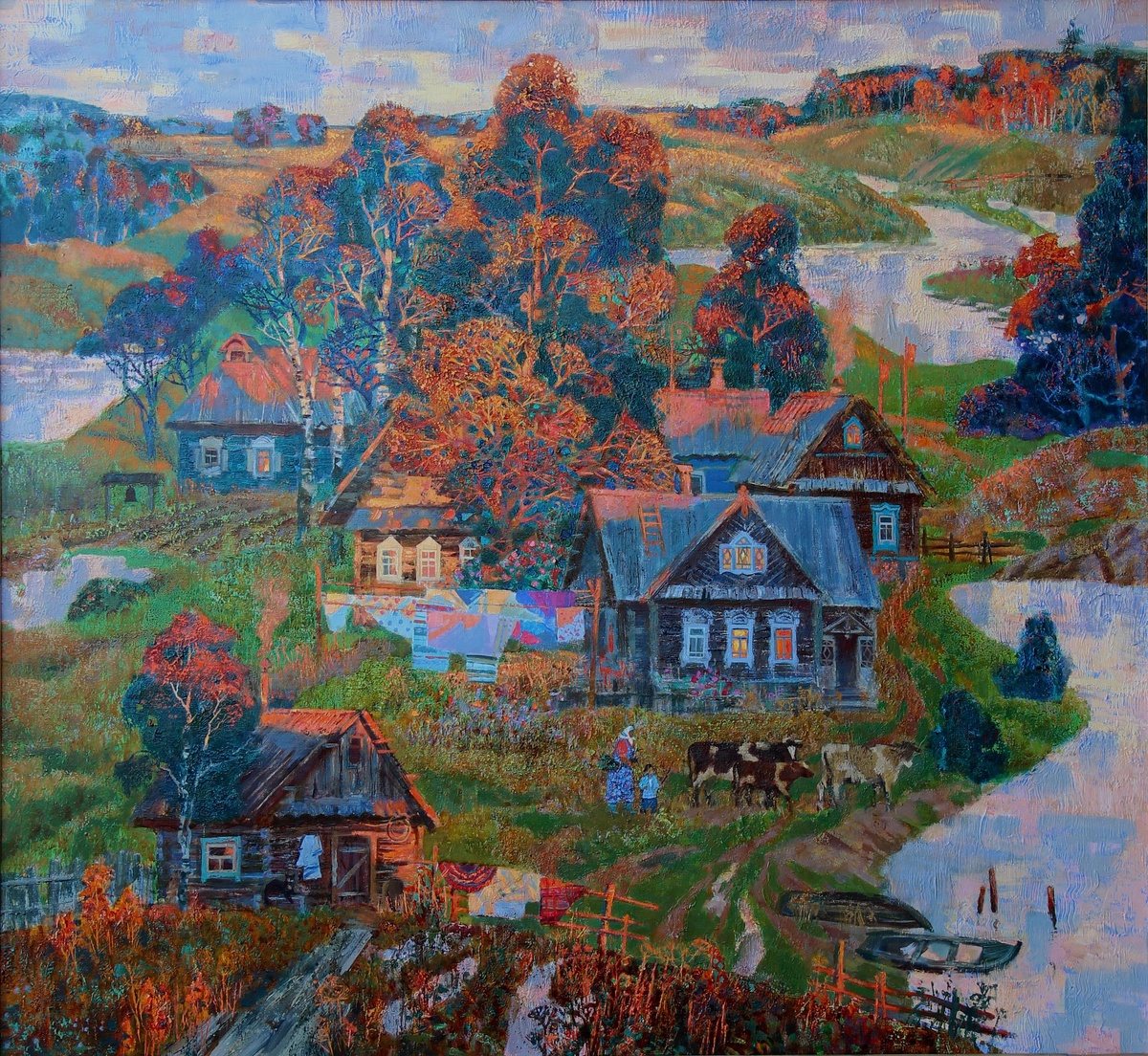 © Карина Дудко.  Вечер в деревне.