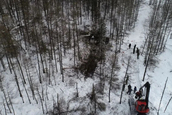    Место крушения пропавшего вертолета в Ромненском округе Амурской области, 21 февраля 2026 года / РИА Новости